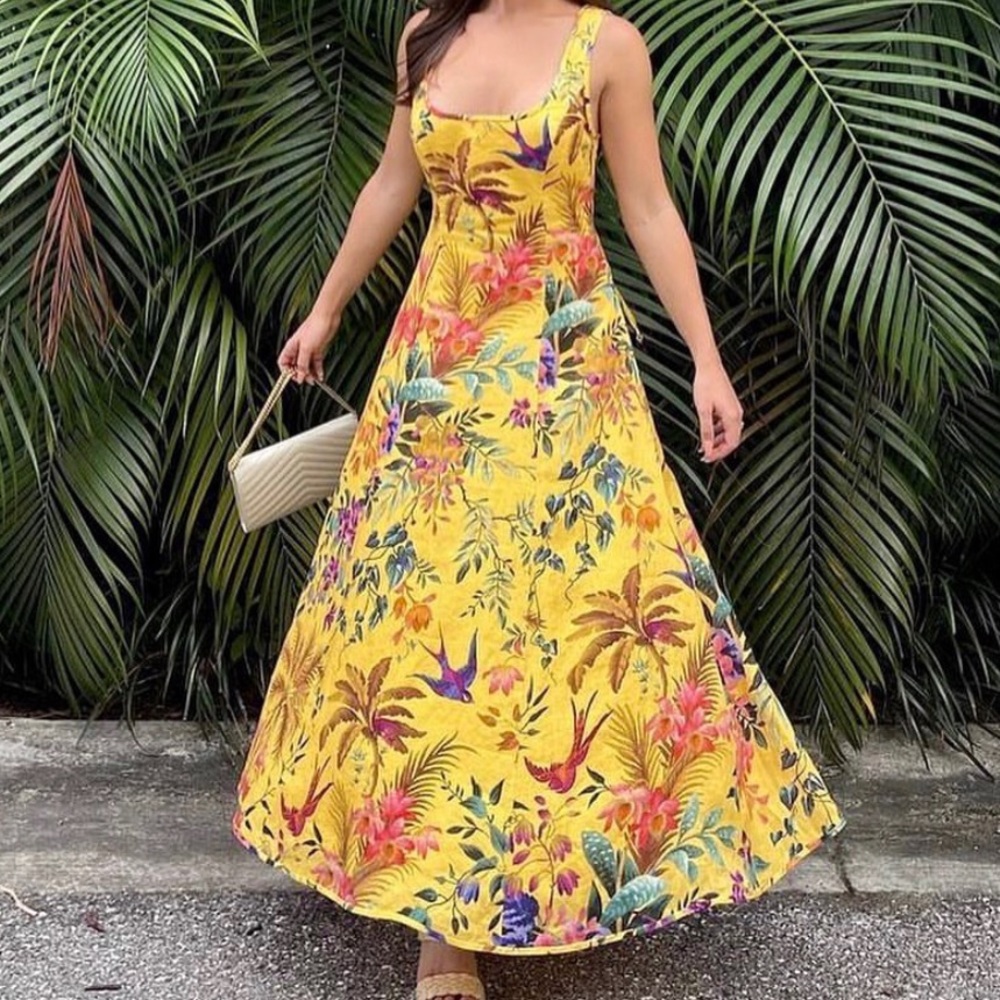 Zimmermann Tropicana Linen Midi Dress